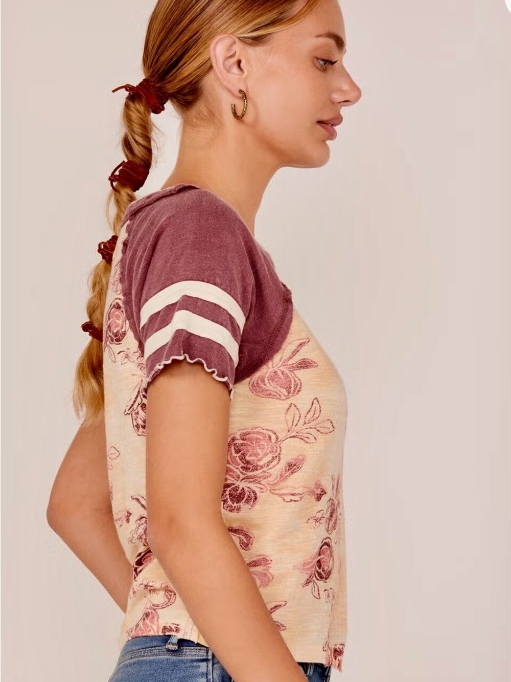 NWOT We the free people wish you were here floral tee shirt - Picture 2 of 10